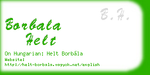 borbala helt business card